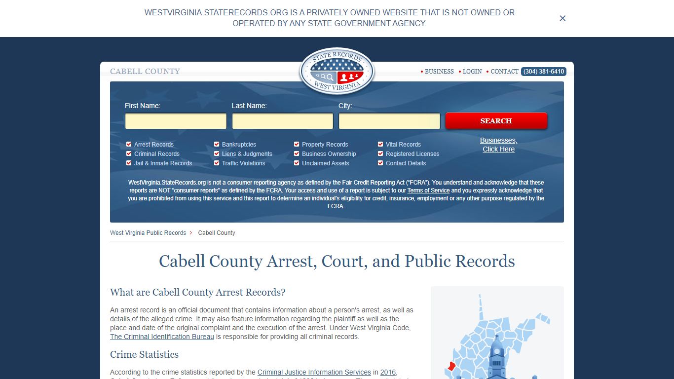 Cabell County Arrest, Court, and Public Records